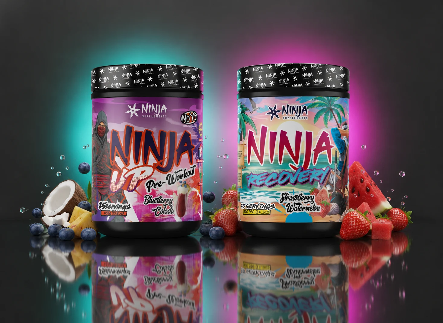 Ninja Up NoYo: High Stim Pre Workout — BUY NINJA UP NOYO. RECOVERY RIDES FREE.